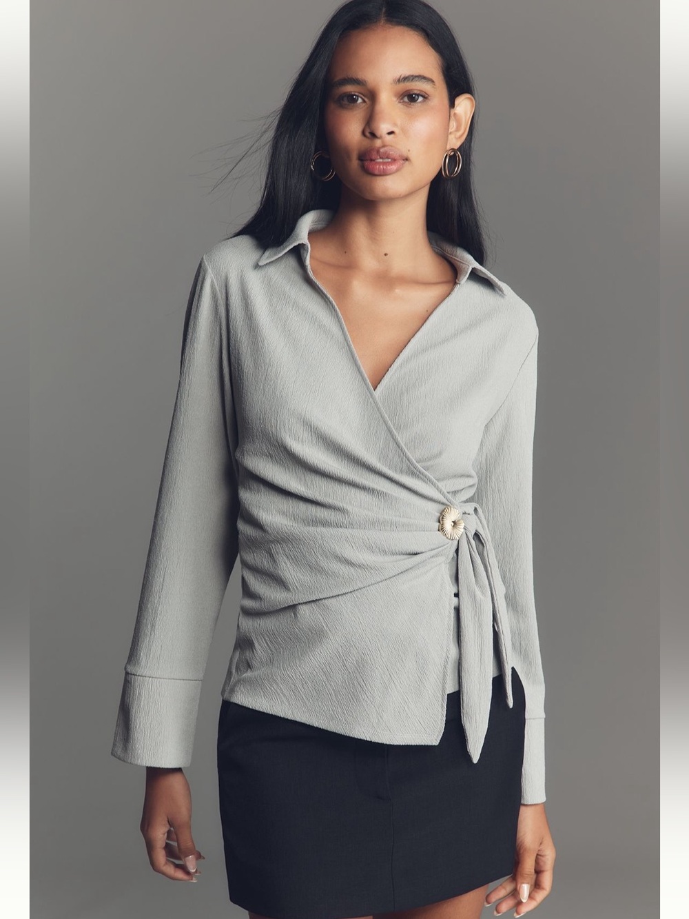 NWT By Anthropologie Hardware Wrap Top, XS